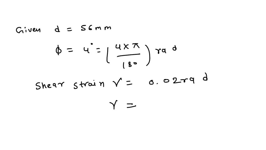 A plastic bar of diameter d = 56 mm is to be twisted by torques T until ...