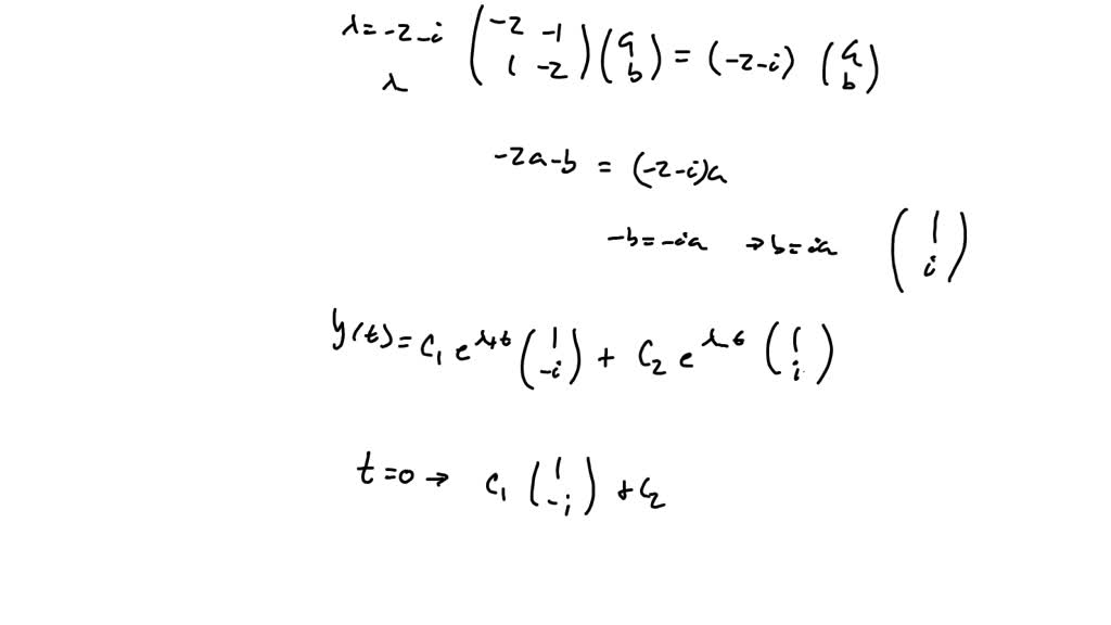 SOLVED: Consider the initial value problem x' = Ax a) Find the ...