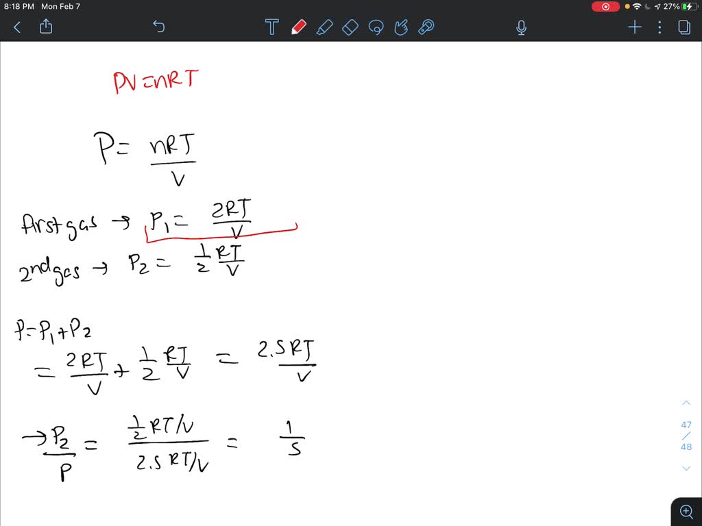 SOLVED 3) The theory of ideal gas pressure leads to the law of