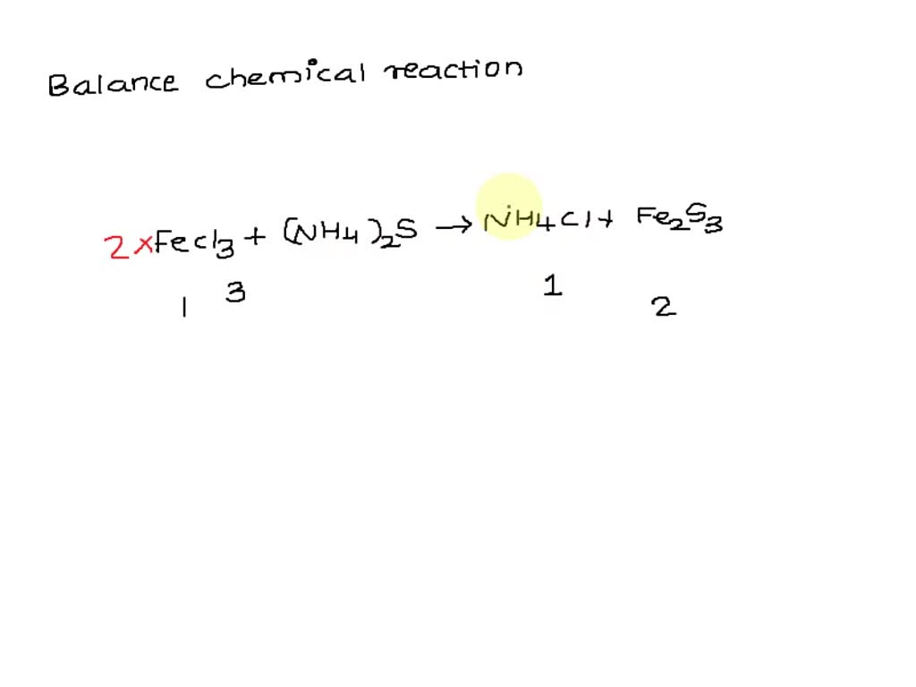 Iron Iii Sulfide Balanced Equation www.numerade.com
