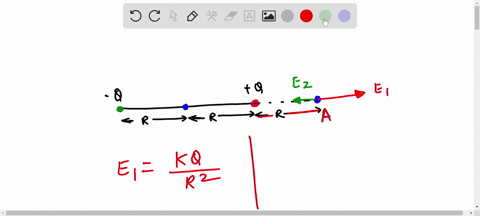 2-spts-charges-q-and-q-are-located-on-the-x-axis-as-shown-what-is-the-magnitude-of-the-electric-field-at-point-a-q-r-r-r-r-4-kq-b-r-1-4-c-zero-d-r-1-e-none-of-these-47872