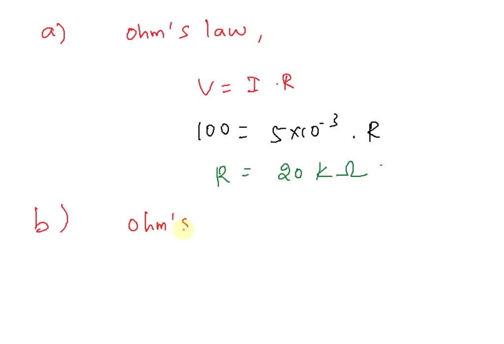 SOLVED: A 100 V battery is connected across a resistor and causes a ...