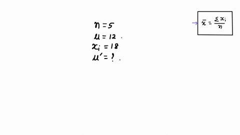 a-sample-of-n5-scores-has-a-mean-of-m12-if-one-new-score-with-a-value-of-x18-is-added-to-the-sample-then-what-is-the-mean-for-the-new-sample-66006