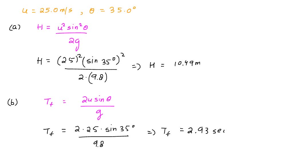 SOLVED A soccer ball is kicked at ground level with a speed of 25.0 m