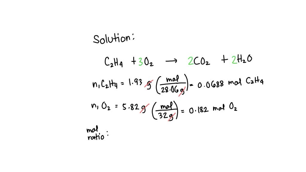 SOLVED Ethylene C2H4 burns in air to form CO2 and H2O according