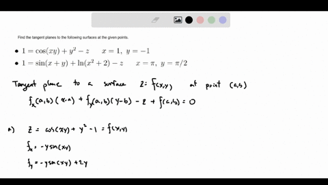 find-the-tangent-planes-to-the-surfaces-at-the-given-points