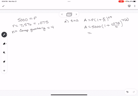 a-man-invests-5000-in-an-account-that-pays-75-interest-per-year-compounded-quarterly-a-find-the-amount-after-2-years-round-your-answer-to-the-nearest-cent-b-how-long-will-it-take-for-the-inv-33225