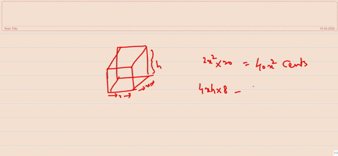 a-rectangular-box-with-a-square-base-of-length-x-and-height-h-is-to-have-a-volume-of-20-mathrmft3-th-57773