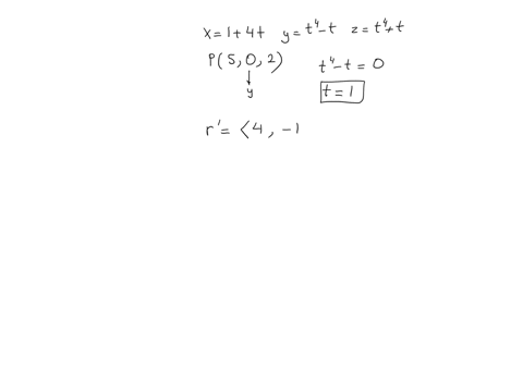 find-parametric-equations-for-the-tangent-line-to-the-curve-with-the-given-parametric-equations-at-the-specified-point-x-1-4-t-y-t4-t-z-t4-t-5-0-2-xt-yt-zt-22387