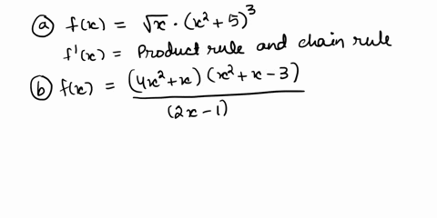 match-each-function-to-the-two-rules-needed-to-compute-the-derivative-fx-vxx-53-4x2-xjxx-3-2x-1-a-product-rule-and-quotient-rule-b-product-rule-twice-c-chain-rule-twice-d-quotient-rule-and-c-05467