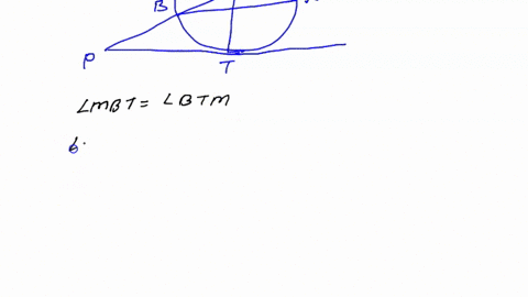 a-chord-ab-in-a-circle-is-extended-to-a-point-p-outside-the-circle-and-then-pt-is-drawn-tangent-to-the-circle-at-t-a-show-that-angles-tab-and-ptb-are-the-same-size-b-show-that-pt-pt-pa-pb-pl-43845