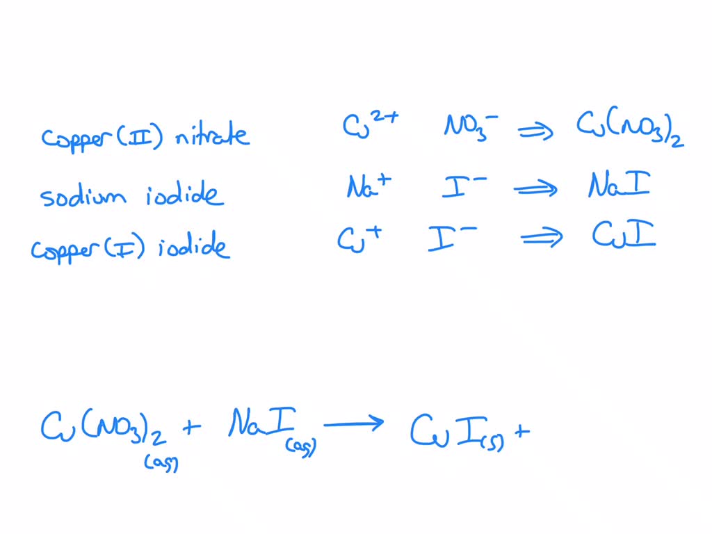 SOLVED 12 Write 3 balanced equation for the reaction of aqueous copper(Il) nitrate with