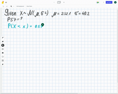 a-distribution-of-values-is-normal-with-a-mean-of-2321-and-a-standard-deviation-of-402-find-p57-which-is-the-score-separating-the-bottom-57-from-the-top-43-p57-enter-your-answer-as-a-number-79732