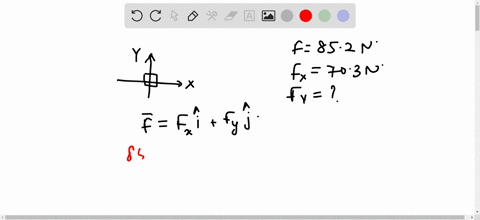 the-magnitude-of-a-force-vector-is-852-newtons-n-the-x-component-of-this-vector-is-directed-along-the-x-axis-and-has-a-magnitude-of-703-n-the-y-component-points-along-the-y-axis-a-find-the-a-86923