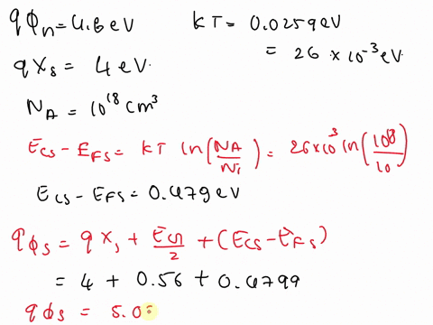2-a-draw-the-resultant-energy-band-diagram-with-proper-levels-at-equilibrium-when-a-heterojunction-is-made-between-two-semiconductors-a-and-b-as-shown-below-where-the-semiconductor-a-is-n-ty-85267