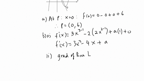 let-fxx3-2-x2a-x6-part-of-the-graph-of-f-is-shown-in-the-following-diagram-the-graph-of-f-crosses-the-y-axis-at-the-point-mathrmp-the-line-l-is-tangent-to-the-graph-of-f-at-mathrmp-a-find-the-coordina