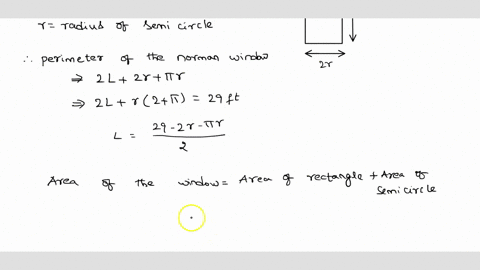point-norman-window-has-the-shape-of-semicircle-atop-rectangle-so-that-the-diameter-of-the-semicircle-is-equal-to-the-width-of-the-rectangle-what-the-area-of-the-largest-possible-norman-wind-46744