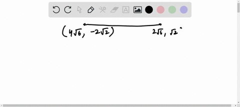 use-the-distance-formula-to-find-the-distance-between-the-two-points-4-sqrt6-2-sqrt2-and-2-sqrt6-sqr-84754