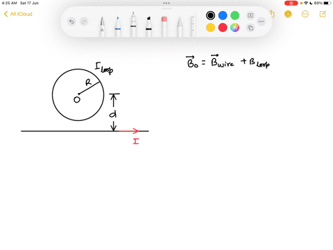 a-single-current-carrying-circular-loop-of-radius-r-is-placed-next-to-a-long-straight-wire-as-shown-the-current-in-the-wire-points-to-the-right-and-its-magnitude-is-i-find-the-direction-and-57307
