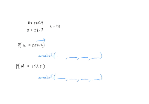 a-population-of-values-has-a-normal-distribution-with-2254-2254-and-387-387-you-intend-to-draw-a-random-sample-of-size-n-13-n-13-find-the-probability-that-a-single-randomly-selected-value-is-greater-t