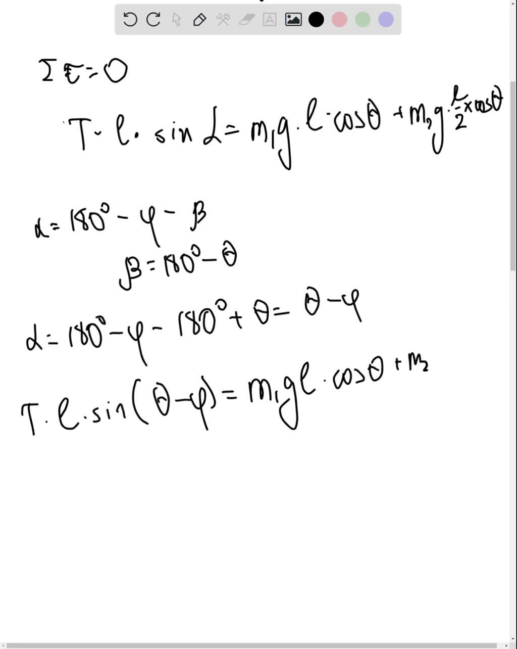 SOLVED The System In The Figure Below Is In Static Equilibrium A