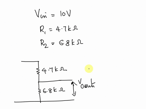 construct-a-voltage-divider-circuit-as-shown-in-fig-l21-r-fig-l21-voltage-divider-1-set-vin-to-10v-2-choose-r1-47-kq-r2-68-kq-3-calculate-vout-vin-using-the-nominal-values-above-4-measure-vo-43222