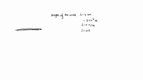 a-3-cm-wire-carrying-a-current-of-10a-is-placed-inside-a-solenoid-perpendicular-to-its-axis-the-magnetic-field-inside-the-solenoid-is-given-to-be-027t-what-is-the-magnetic-force-on-the-wire-2