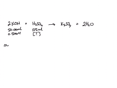 if-it-takes-5000-ml-of-0500-m-koh-solution-to-completely-neutralize-125-ml-of-sulfuric-acid-solution-h2so4-what-is-the-concentration-of-the-h2so4-solution-47702