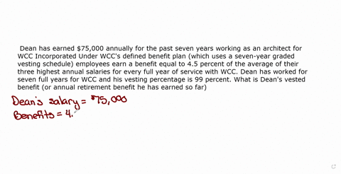 dean-has-earned-75000-annually-for-the-past-seven-years-working-as-an-architect-for-wcc-incorporated-under-wccs-defined-benefit-plan-which-uses-a-seven-year-graded-vesting-schedule-employees-67125