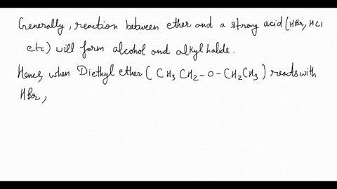 what-product-do-you-expect-from-the-reaction-of-diethyl-ether-with-hbr