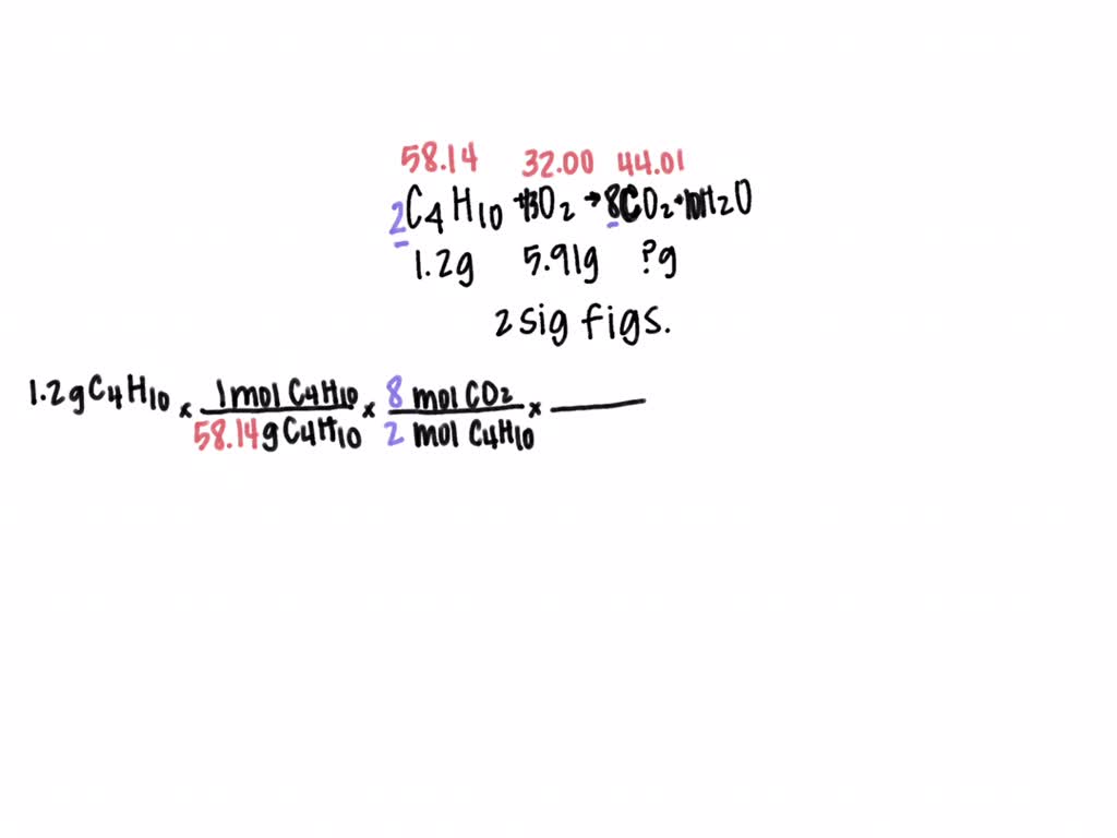 SOLVED Gaseous butane will react with gaseous oxygen to produce