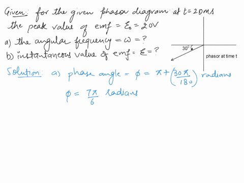 the-emf-phasor-in-figure-1-is-shown-at-t-20-ms-assume-eo-20-v_-pant-a-what-the-angular-frequency-t-assume-this-is-the-first-rotation-express-your-answer-with-the-appropriate-units_-ha-value-54218