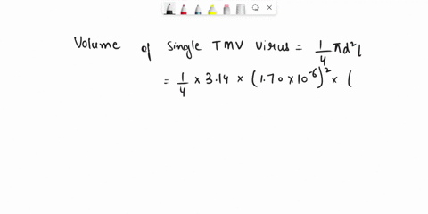 the-shape-of-tobacco-mosaic-virus-tmv-is-cylindrical-having-length-3000-aa-and-diameter-170-aa-if-th-89566