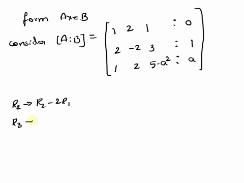 determine-the-value-of-a-for-which-the-system-has-no-solution-exactly-one-solution-or-infinitely-many-solutions-x-2y-z-0-2x-2y-3z-1-x-2y-a2-5z-a-56273