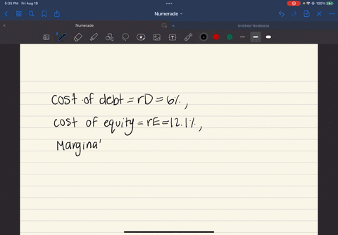 given-are-the-following-data-cost-of-debt-rd-60-cost-of-equity-re-121-marginal-tax-rate-35-and-the-firm-has-50-debt-and-50-equity-calculate-the-after-tax-weighted-average-cost-of-capital-wac-45676