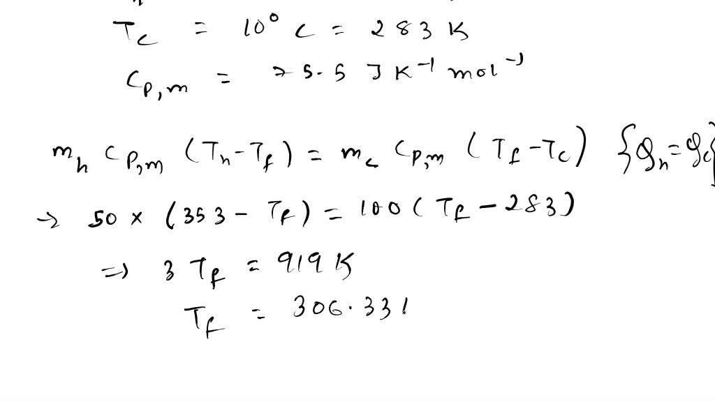 Calculate the change in entropy when 50 g of water at 80Â°C is poured ...