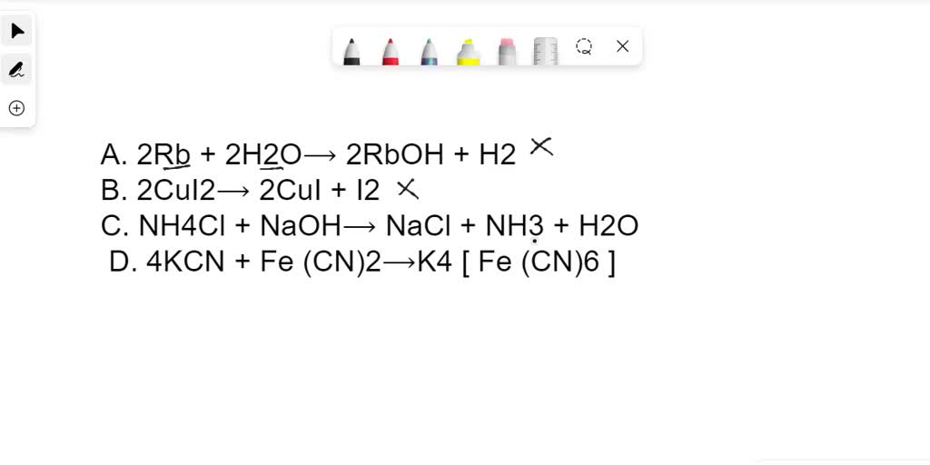 Which Of The Following Reactions Does Not Involve Oxidation Reduction