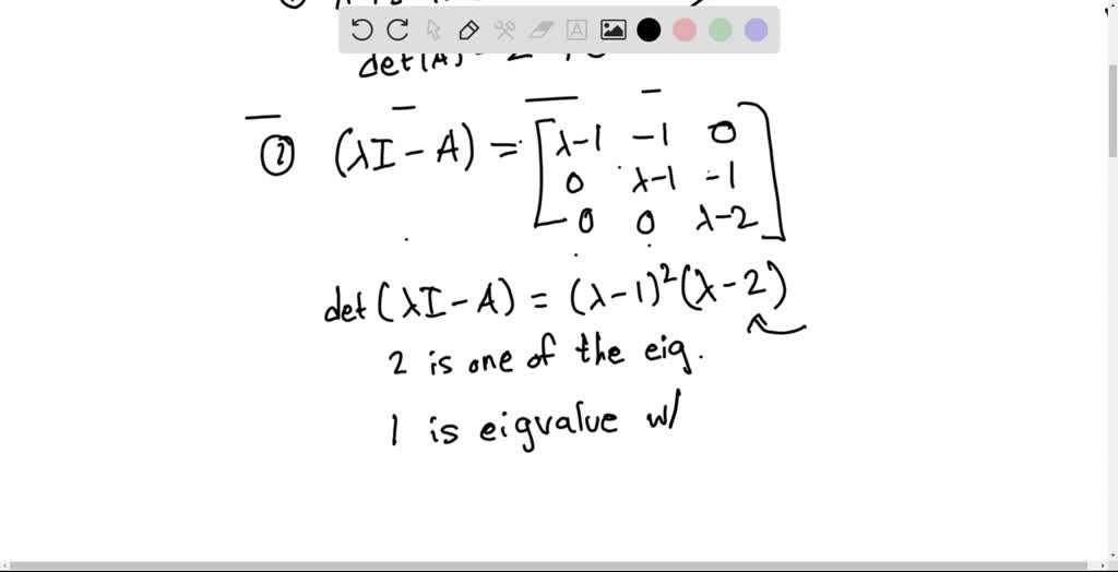 SOLVED: Construct an example of a 3×3 matrix, with one of its ...