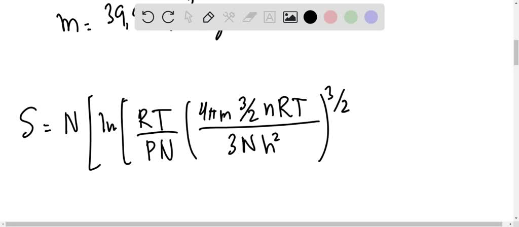 SOLVED Use the SackurTetrode equation to calculate the entropy of a