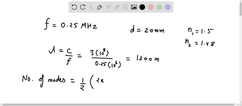 SOLVED: 'Calculate the mode field diameter of a single mode fiber with ...