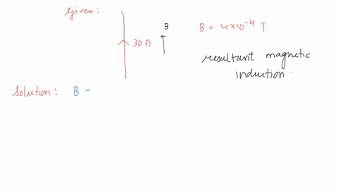 a-long-straight-wire-carrying-current-of-30a-is-placed-in-an-external-uniform-magnetic-field-of-induction-4-104t-the-magnetic-field-is-acting-parallel-to-the-direction-of-current-the-magnitude-of-the-
