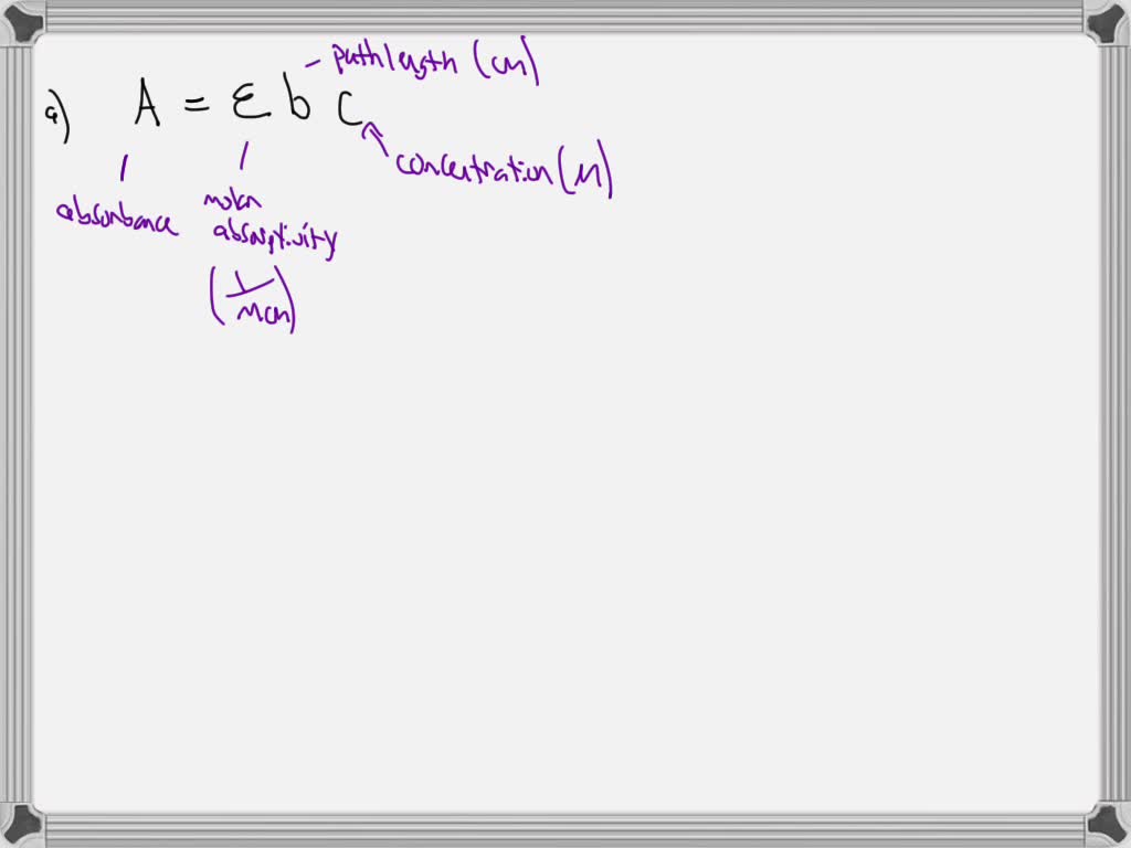 SOLVED Describe the BeerLambert law and write any four limitations of