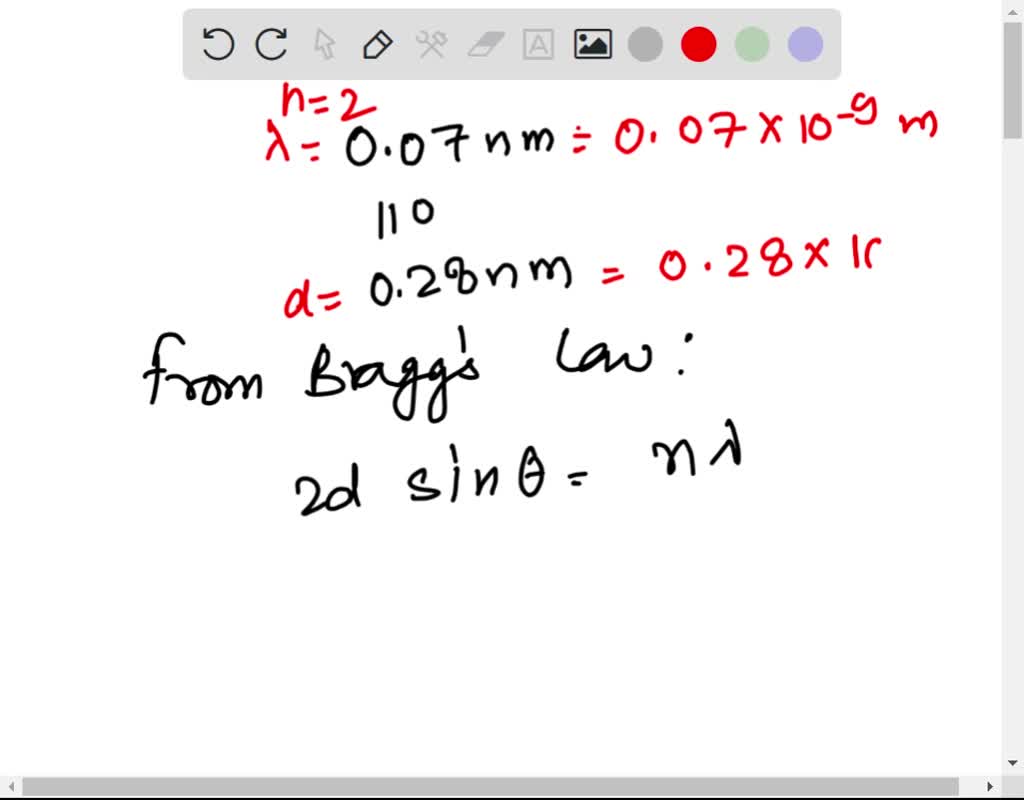solved-a-beam-of-x-rays-of-wavelength-0-071nm-is-diffracted-by-110