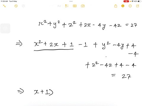 write-the-equation-of-the-sphere-in-standard-form-x2-y2-z2-2x-4y-4z-27-find-its-center-and-radius-center-x-y-z-radius-radius