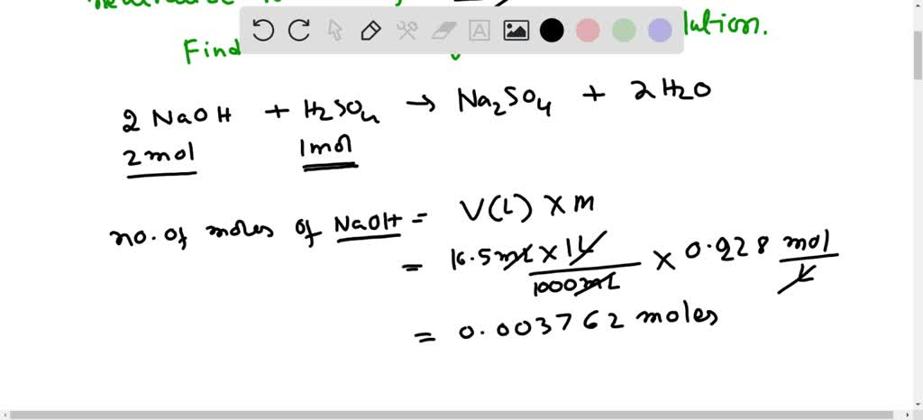 SOLVED: 16.5 mL of 0.228 M NaOH is required to neutralize 15 mL of an ...