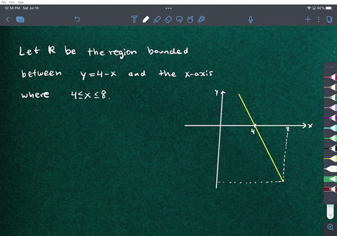 use-the-shell-method-to-write-and-evaluate-the-definite-integral-that-represents-the-volume-of-the-solid-generated-by-revolving-the-plane-region-about-the-x-axis-y-4-x-91607