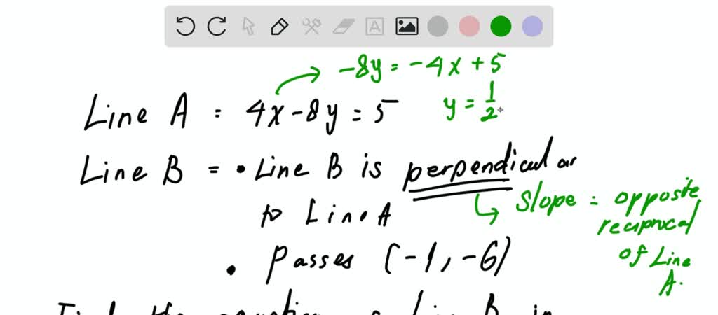 SOLVED: There Are Two Lines, Line A And Line B, With The Following ...