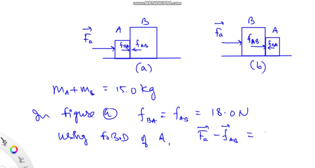 SOLVED: In Figure (a); Constant Horizontal Force Is Applied To Block A ...