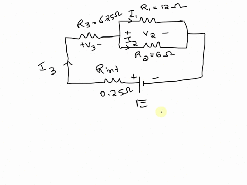 two-resistors-r1-and-r2-of-12-and-6-are-connected-in-parallel-and-this-combination-is-connected-in-series-with-a-625-resistance-r3-and-a-battery-which-has-an-internal-resistance-in-series-wi-32565