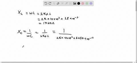 ii-determine-the-total-impedance-phase-angle-and-rms-current-in-an-lrc-circuit-connected-to-a-100-khz-725-v-rms-source-if-l-280-mh-r-870-komega-and-c-6250-pf